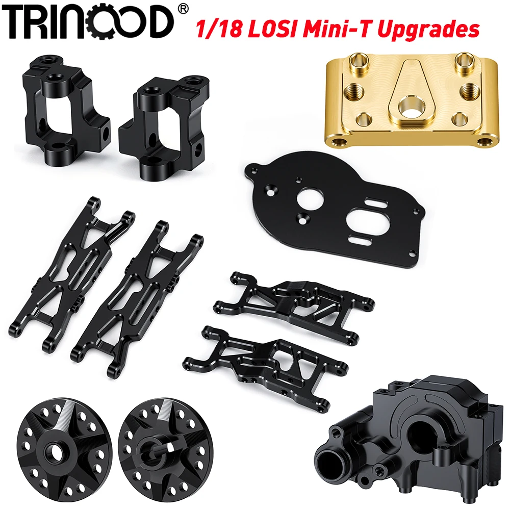 TRINOOD Front Rear Lower Arm Motor Heat Sink C-Seat Gearbox Shell Arm Code Limited Slip Kit for LO-SI 1/18 Mini-T Upgrade Parts