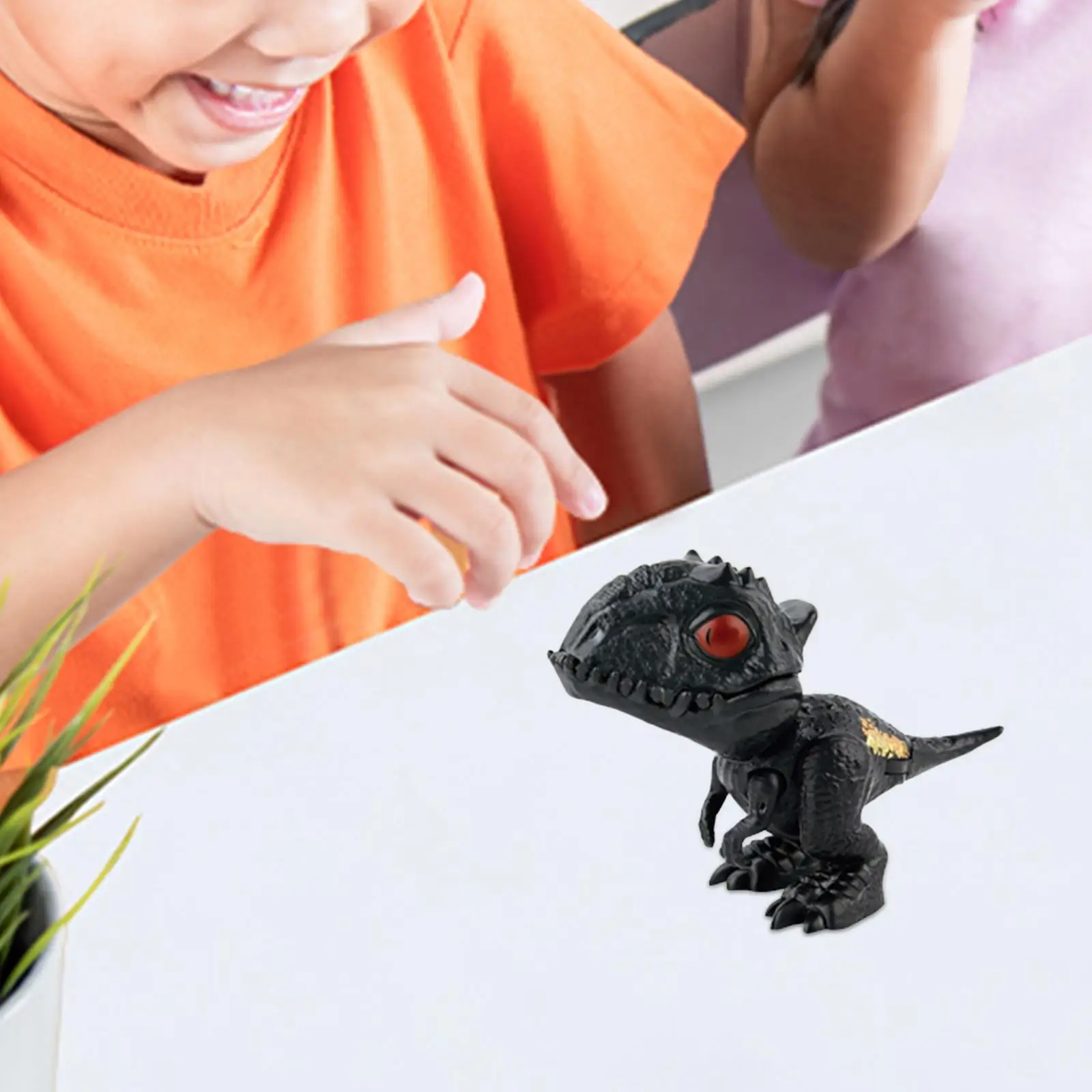 2x beißende Finger Dinosaurier Spielzeug mit flexiblen Gelenken Action figur für Requisiten