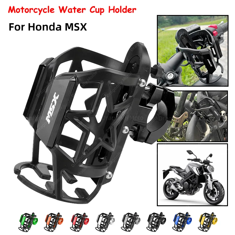 New Drink Cup Holder for HONDA GROM MSX125 MSX 125 2021 2022 2023 Motorcycle Stand Mount Accessories Beverage Water Bottle Cage