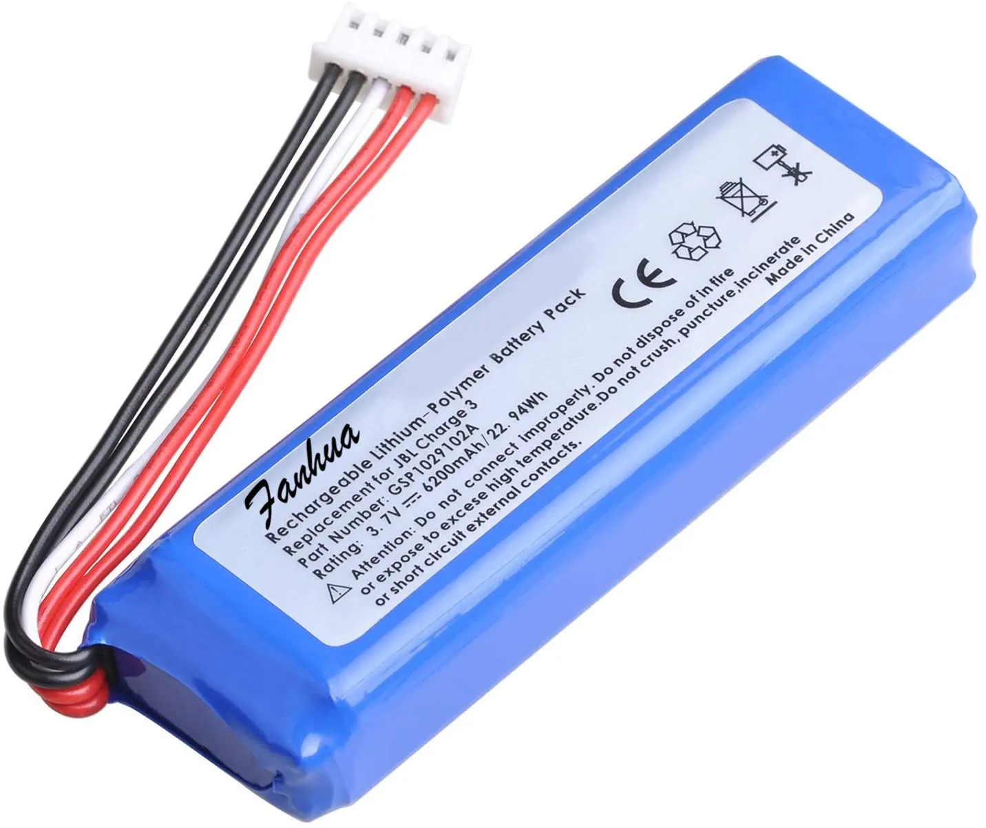 6200MAh Pin Thay Thế Phù Hợp Với Cho Loa JBL Charge 3 GSP1029102A 3.7V 6200MAh Pin GSP1029102A Cho Loa JBL Charge 3