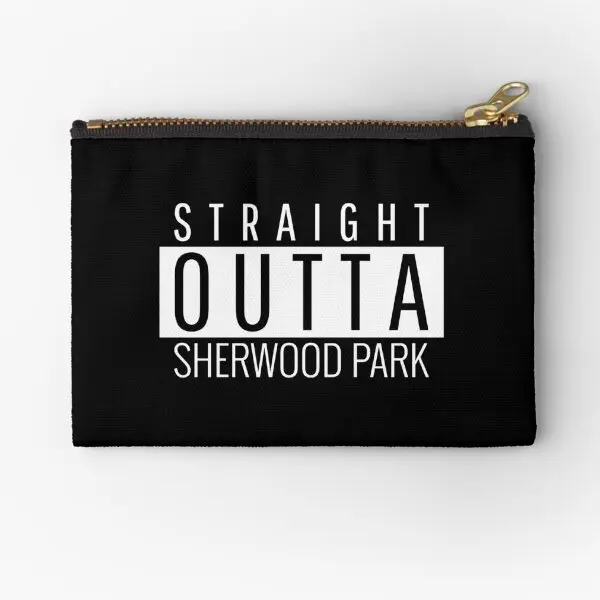 Straight Outta Sherwood Park  Zipper Pouches Cosmetic Coin Money Packaging Storage Women Key Panties Underwear Pure Socks Men