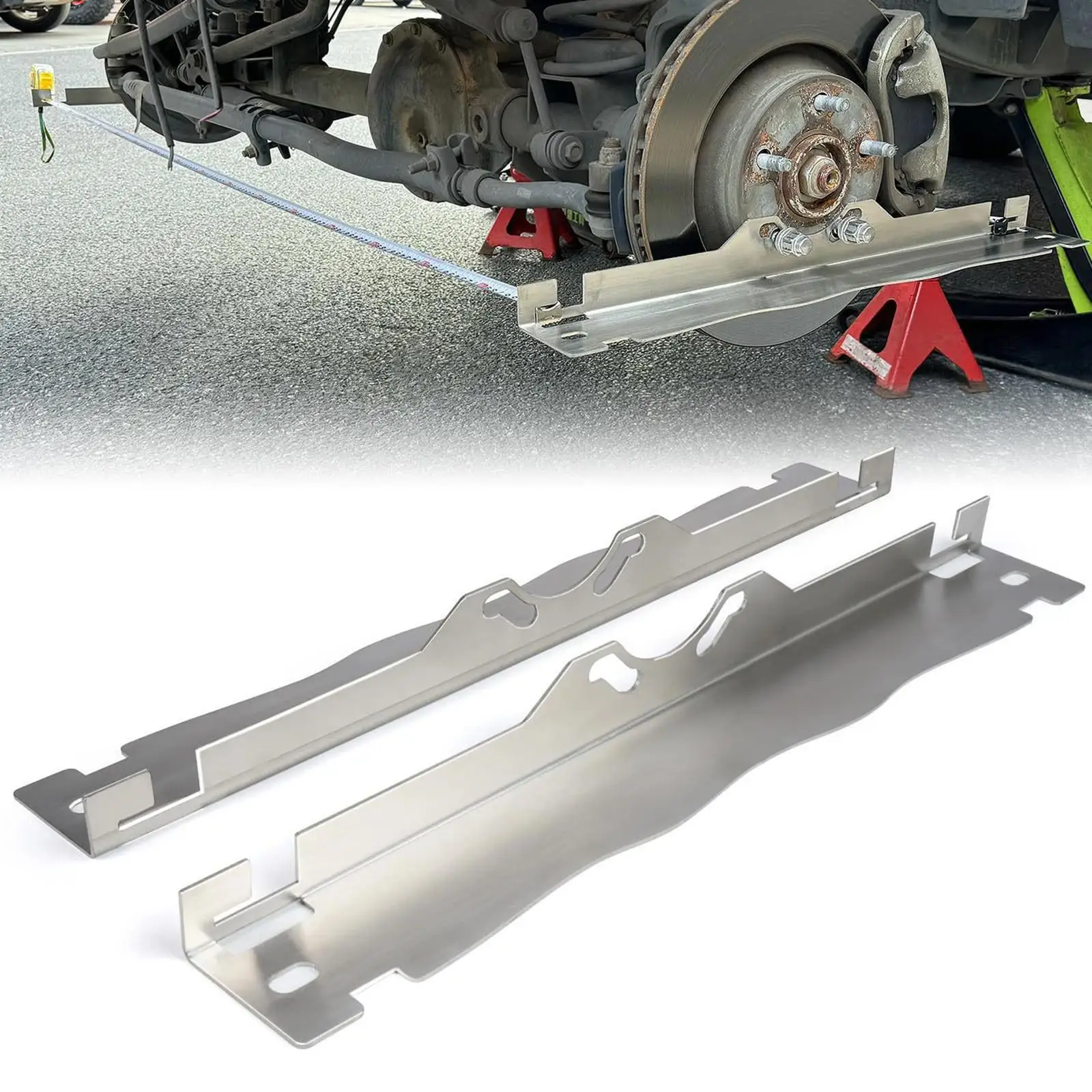 

2 Pieces Wheel Alignment Tool Plates Stainless Steel DIY Alignment Tool with Hanging Holes for SUV Car Vehicle