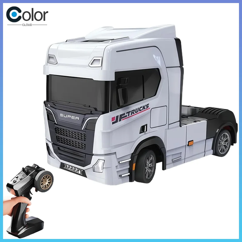 

Remote Control Drifting Car Tabletop Toy Alloy Tractor Rc Truck 1/43 2.4g Rc Engineering Trailer Truck With Light And Sound Toys