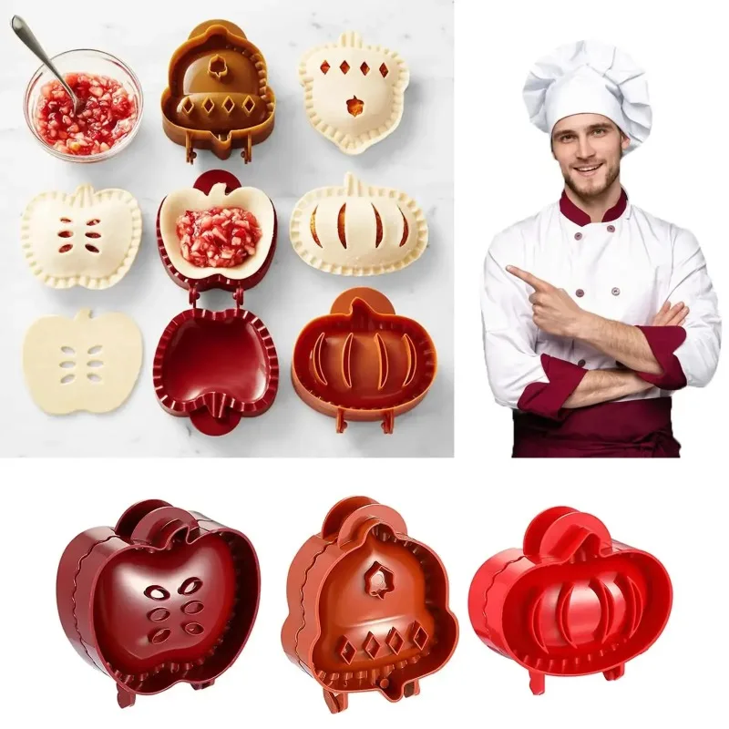 Fall Hand Pie Molds Set Mini Pie Mould Dough Press Mold Tools Christmas Halloween Baking Pie Molds Pumpkins Apples Hazelnuts