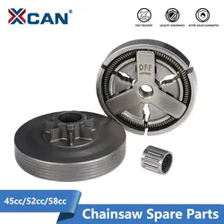 XCAN 3pcs Clutch Drum Clutch Cover Needle Bearing For 4500 5200 5800 45cc 52cc 58cc Chainsaw Replacement Parts Gardening Tools