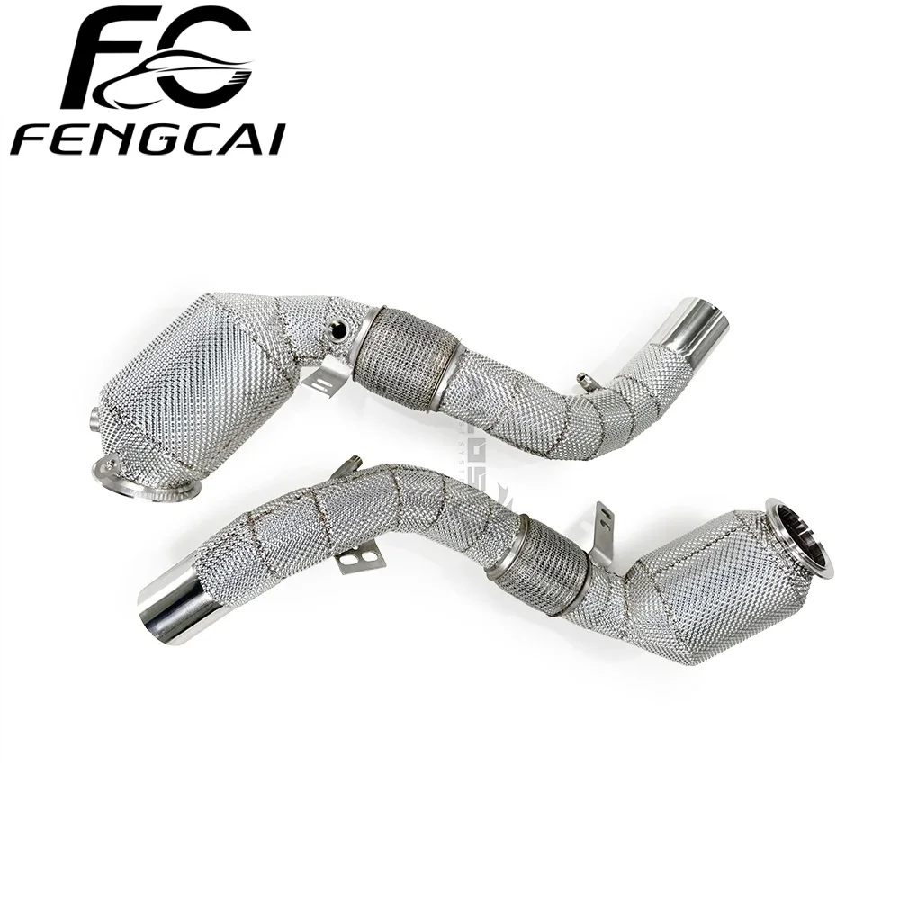 Tubo de escape de alta qualidade for2016-2021BMW X6M F86 4.4T tubo de escape de aço inoxidável conversor catalítico proteção térmica retrofit