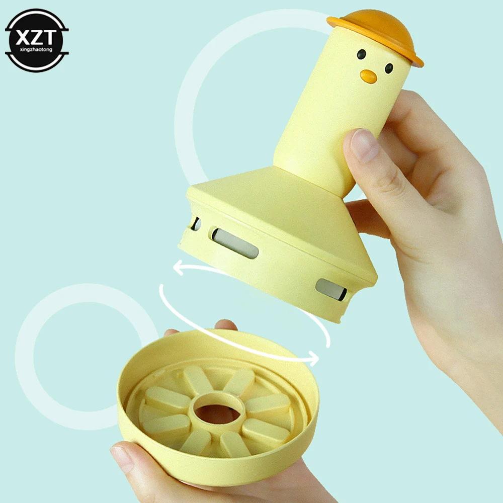 Cute Handheld Desktop Vacuum Cleaner USB Rechargeable Small Mini Cleaner Powerful Portable Automatic Cleaner Children Girls Gift