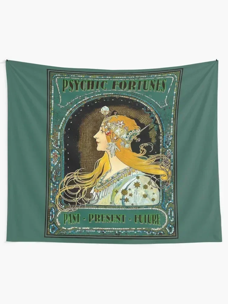 PSYCHIC FORTUNES : Vintage Gypsy Fortune Teller Advertising Print Tapestry Wall Decoration Home Decor Aesthetic Tapestry