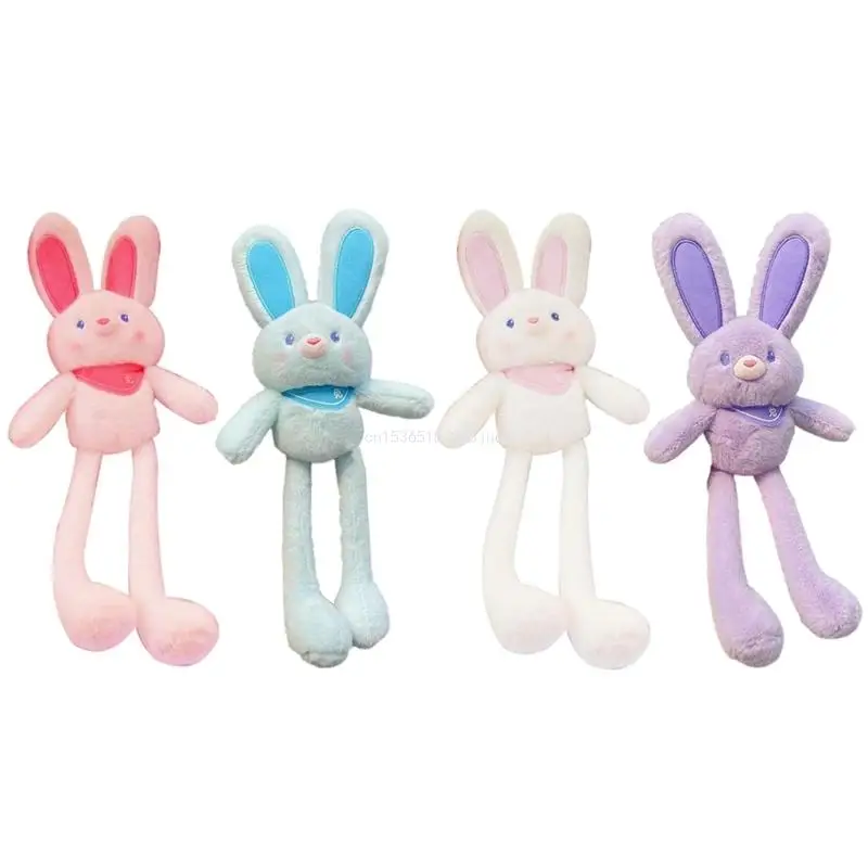 

Pulling Rabbit Plush-Doll-Keychain Soft Stuffed Toy Ears Plush-Pulling Schoolbag Pendant Keychains Key-Holder Ornament Dropship