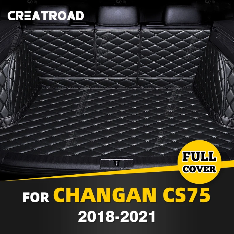 

Auto Full Coverage Trunk Mat For Changan CS75 2018-2021 20 19 Car Boot Cover Pad Cargo Liner Interior Protector Accessories