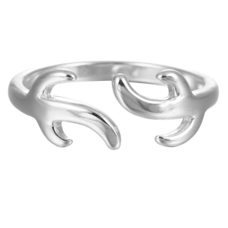 عيد الميلاد ندفة الثلج قرن الوعل خاتم فضة إسترليني ، حلقات فتح بسيطة ، مجوهرات لا تسبب الحساسية ، لامعة ، رائعة ، وصلت حديثًا ، R013