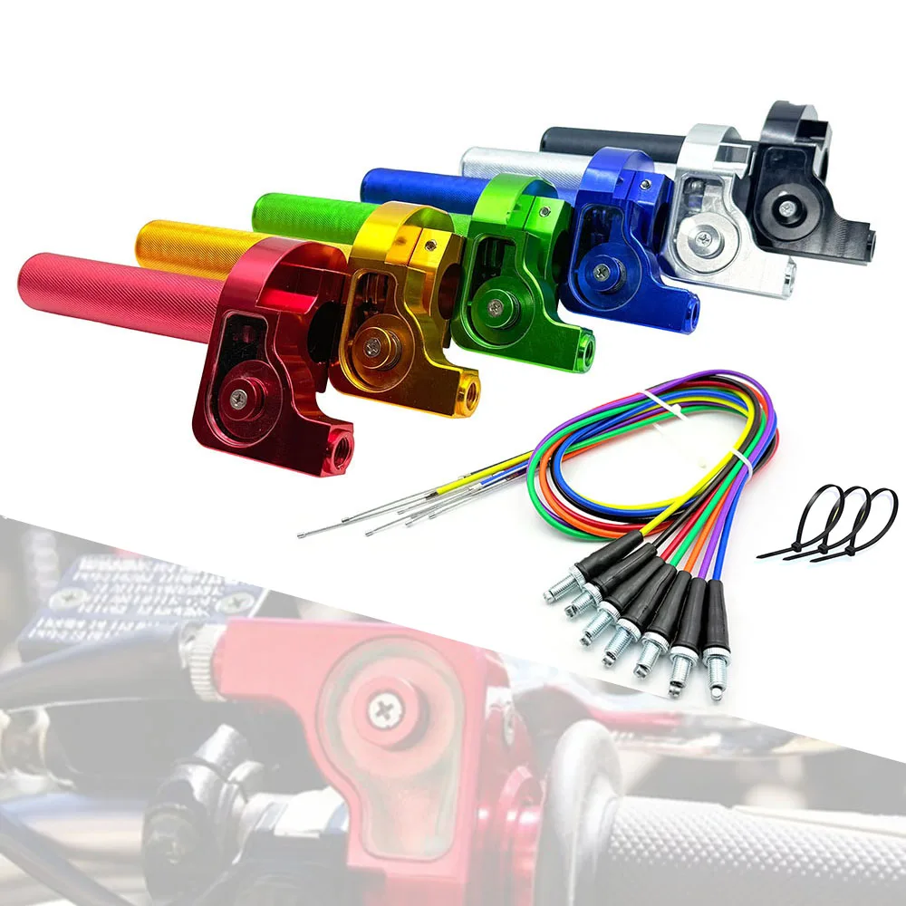 

Motorcycle 22mm CNC Aluminum Quick Twister Gas Throttle Grip For KAYO Apollo Bosuer Xmotos Dirt Pit Bike 50cc 110cc 125cc 250cc
