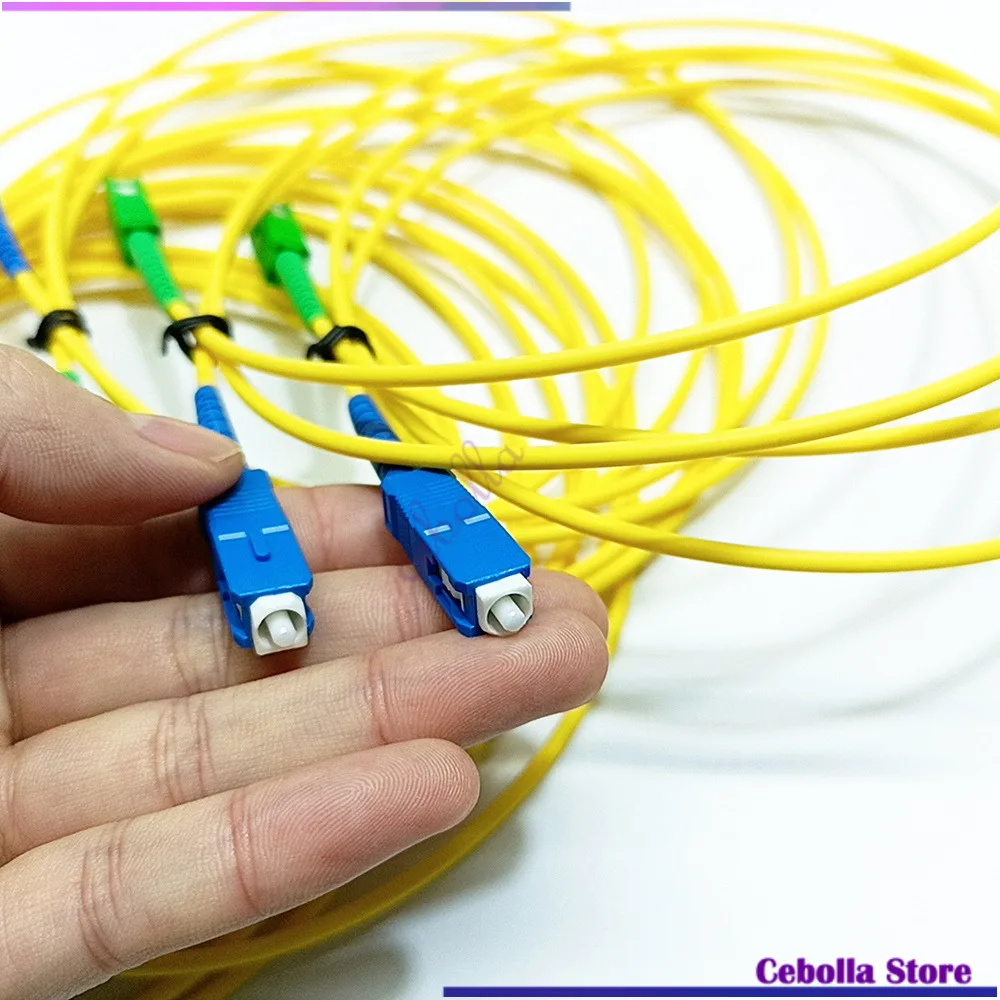 Cabo Óptico SingleMode, SC, UPC-SC, APC, Patch Cord, SM, Simplex, Fibra, FTTH, 3.0mm, 10Pcs Lot