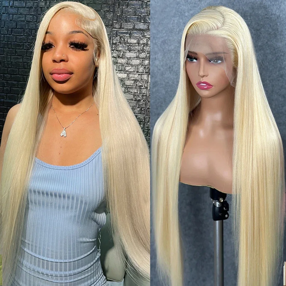 26 Inch Bone Straight 613 HD Lace Front Wig 13x6 Blonde Lace Human Hair Wigs Remy Colored Tranaparent Lace Frontal Wigs