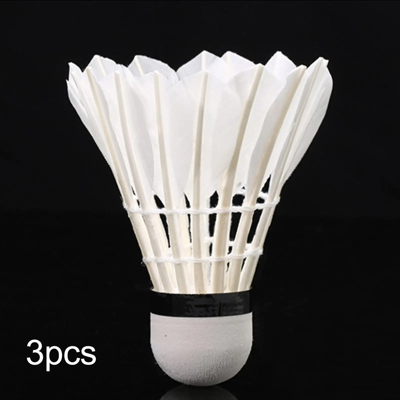 3x Badminton Shuttlecocks Professional White High Speed Duck Feather Badminton Ball for Game Training Sport Practice Youth