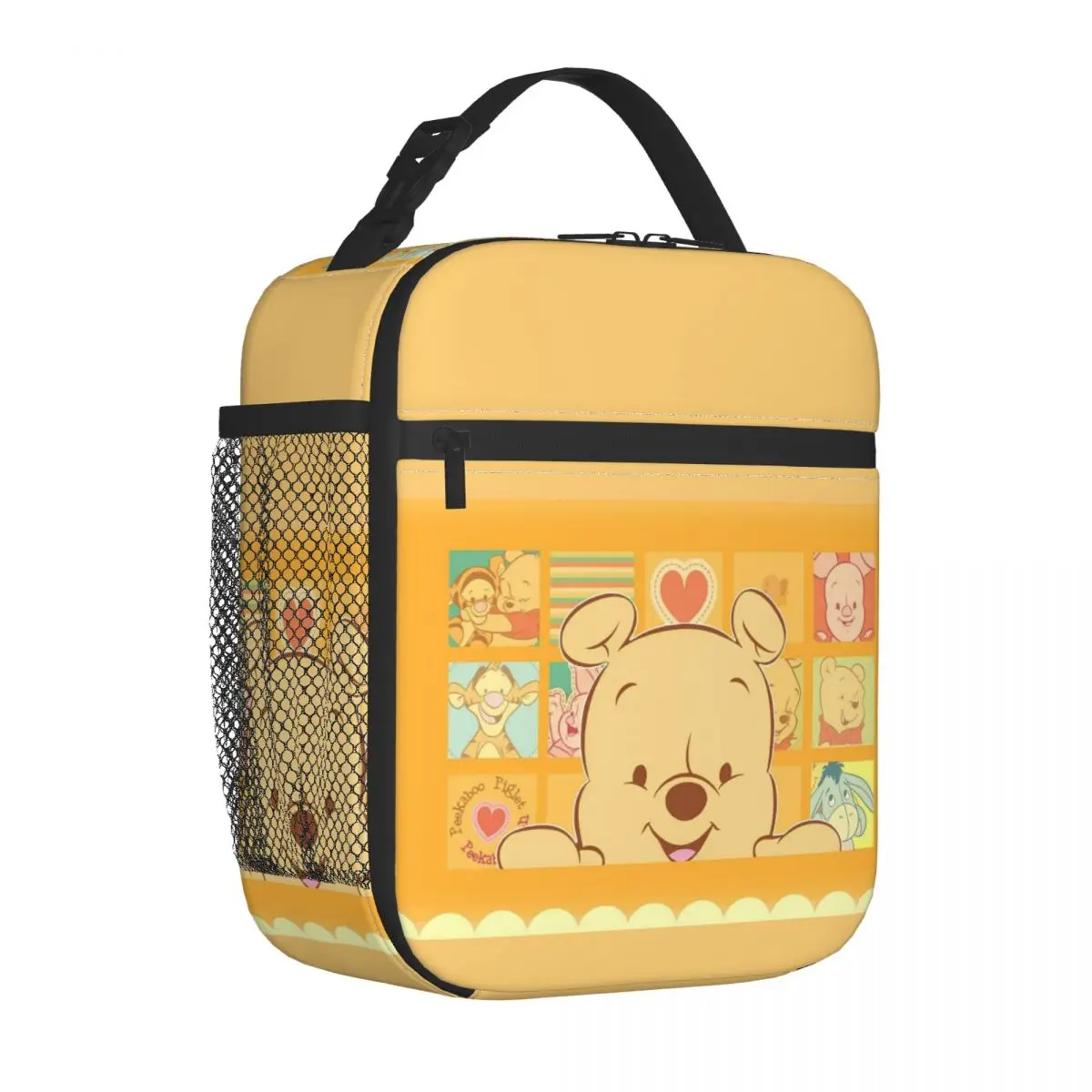 Winnie Pooh Cute Insulated Lunch Bags Cooler Lunch Container Portable Tote Lunch Box Food Handbags School Outdoor