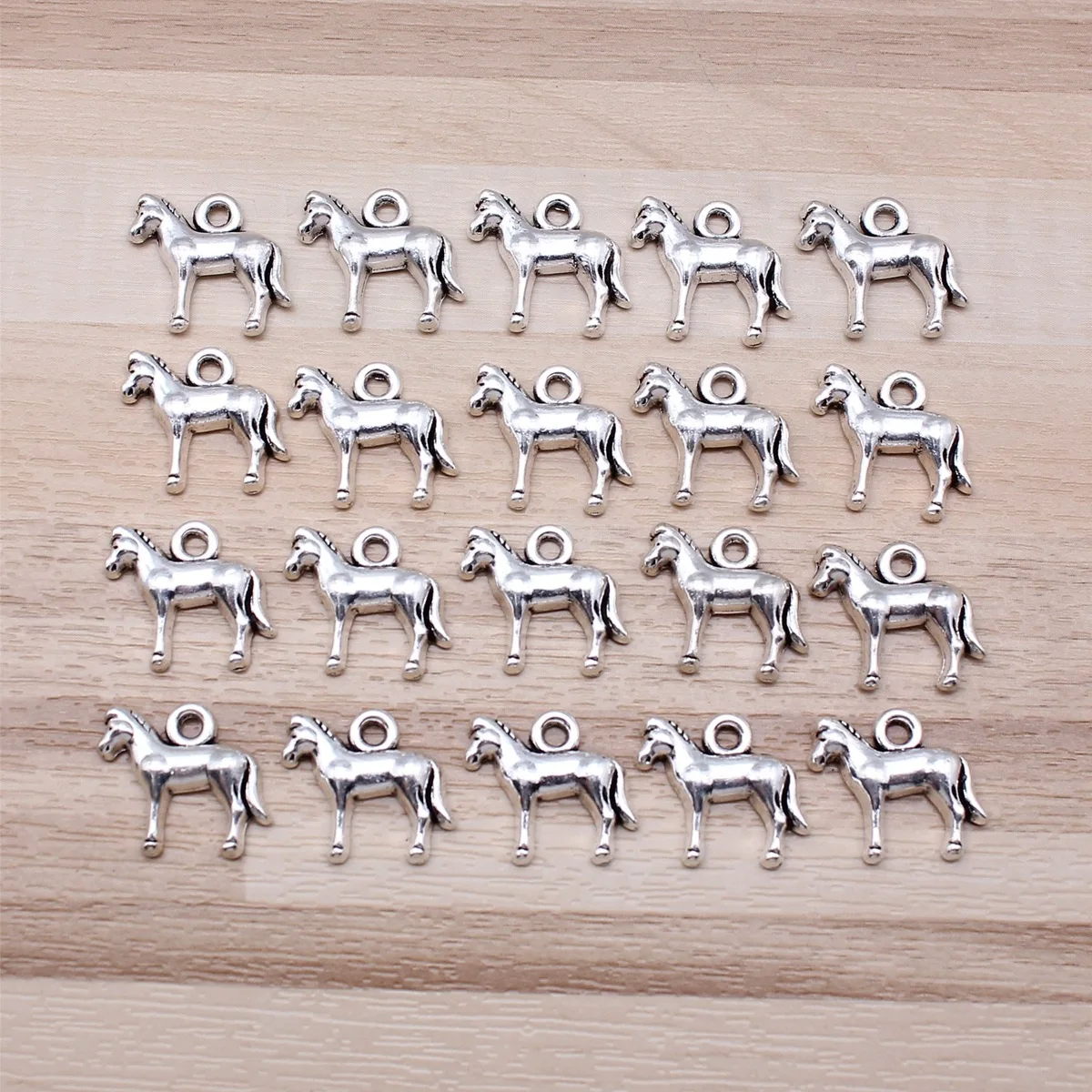 IFOCUS 20pcs/Lot Horse Charms For DIY Jewelry Making Zinc Alloy 18x14mm/0.71x0.55inch