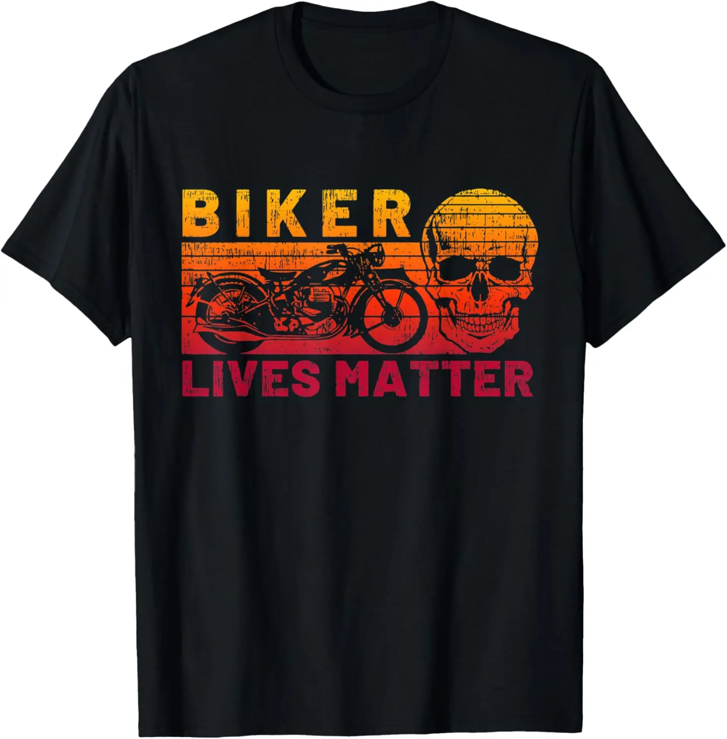 

Biker Lives Matter Retro Vintage Motorcycle Quotes Skull T-Shirt Motorcycle