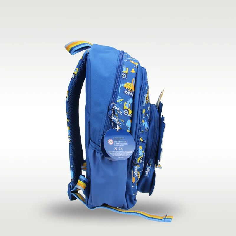 Mochila Infantil, Mochila Escolar Azul para Carro de Construção, Smiggle Australiano, Original, Menino, 4-7 anos, 14"