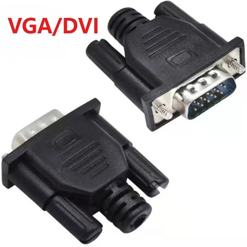 VGA DVI Dummy Plug DVI-D 24+1 Pin Display Emulator Virtual Monitor Graphics Card Adapter forWiring HarnessConnectors