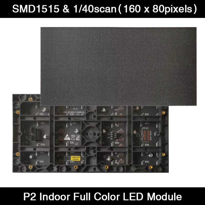 P2 Indoor Rental LED Display Module LED Screen 320x160mm 1/40 Scan Video Wall LED Billboard 160x80 Pixels