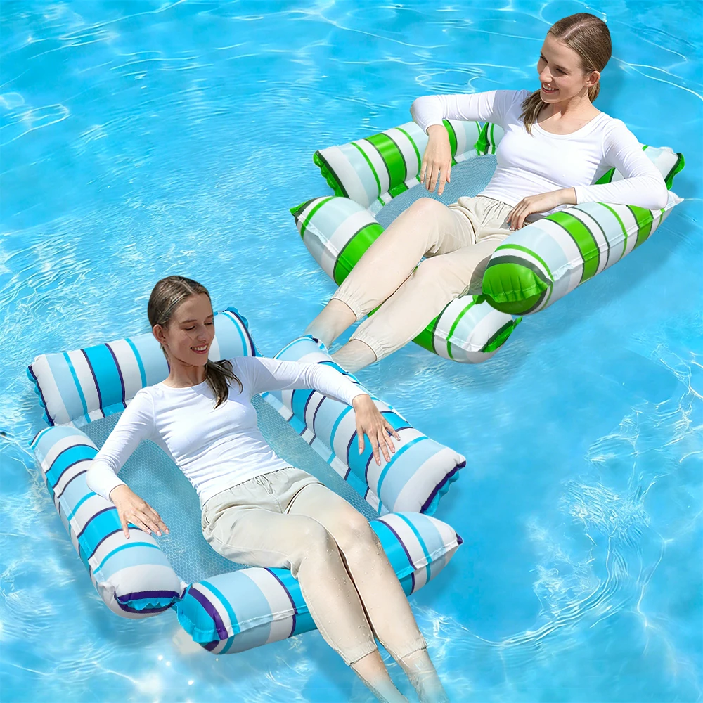 1pc Inflatable Water Floating Lounge Chair for Pool Beach Sea Party Casual Gathering - Single Piece Waterborne Floatation Seat