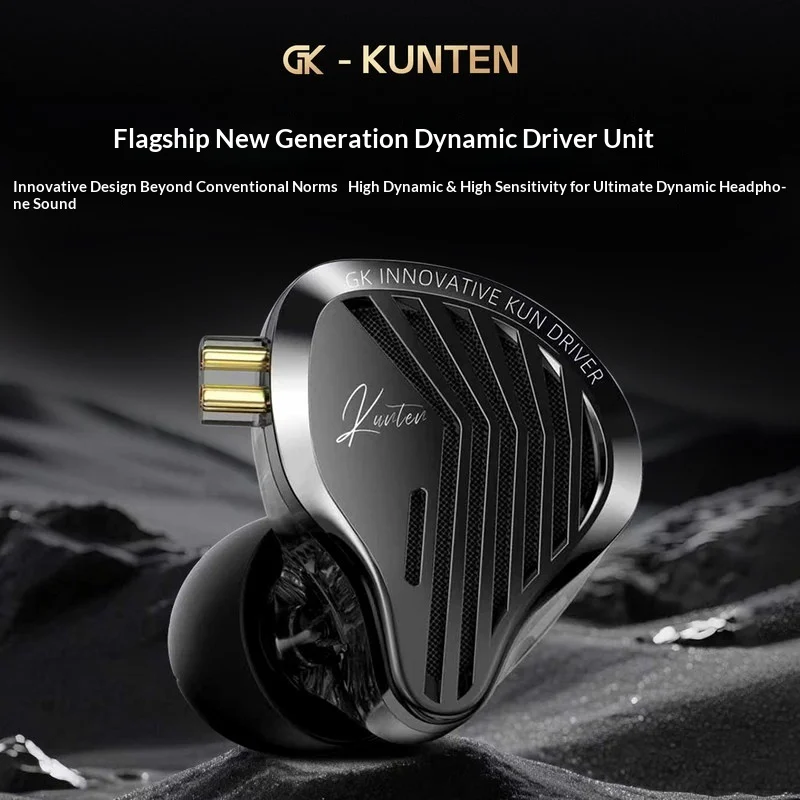 Disponibili in magazzino: cuffie auricolari cablate Gk Kunten, con driver dinamico singolo da 7 mm, bassi potenti, cuffie di monitoraggio Hi-Fi per ap