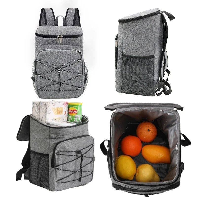 23L Insulated Backpack Outdoor Picnic Size Beer Cooler Bag Waterproof Thickened Aluminum Foil Beer Bag Insulated Lunch Bag