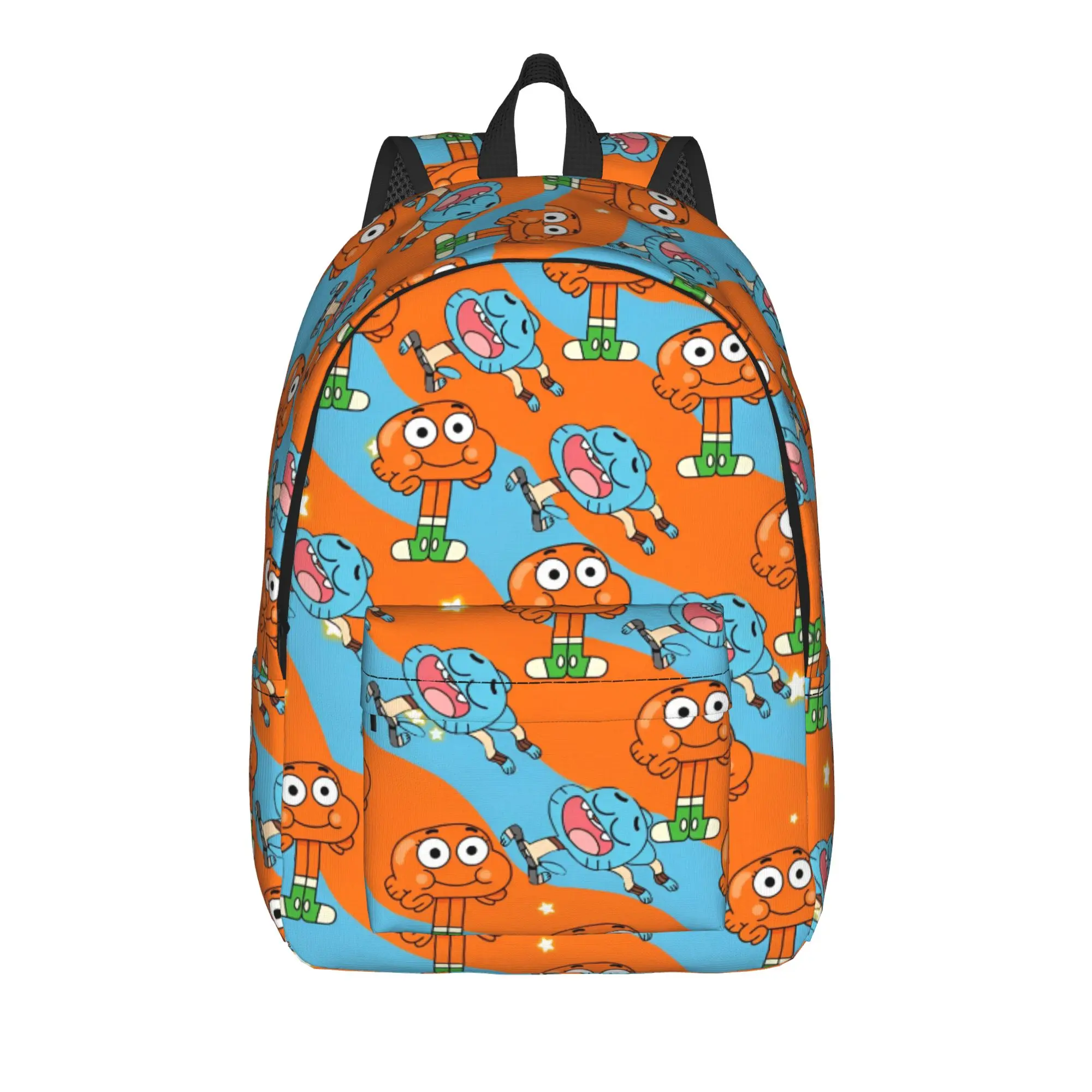 Gumballs Darwin Face Backpack for Men Women Teenage Student Hiking Travel Daypack Video Game College Shoulder Bag with Pocket