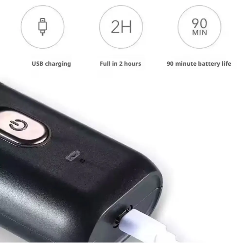 ボディ顔脱毛トリマーかみそり男性のダブルフローティングヘッド電気シェーバー充電式ドライウェットひげシェービングマシン