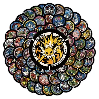 50/108張可愛動漫寶可夢貼紙 可愛皮卡丘伊布卡通貼紙 筆記型電腦手機剪貼簿經典兒童貼紙玩具 6 最佳銷售 伊芙寶可夢 - №5