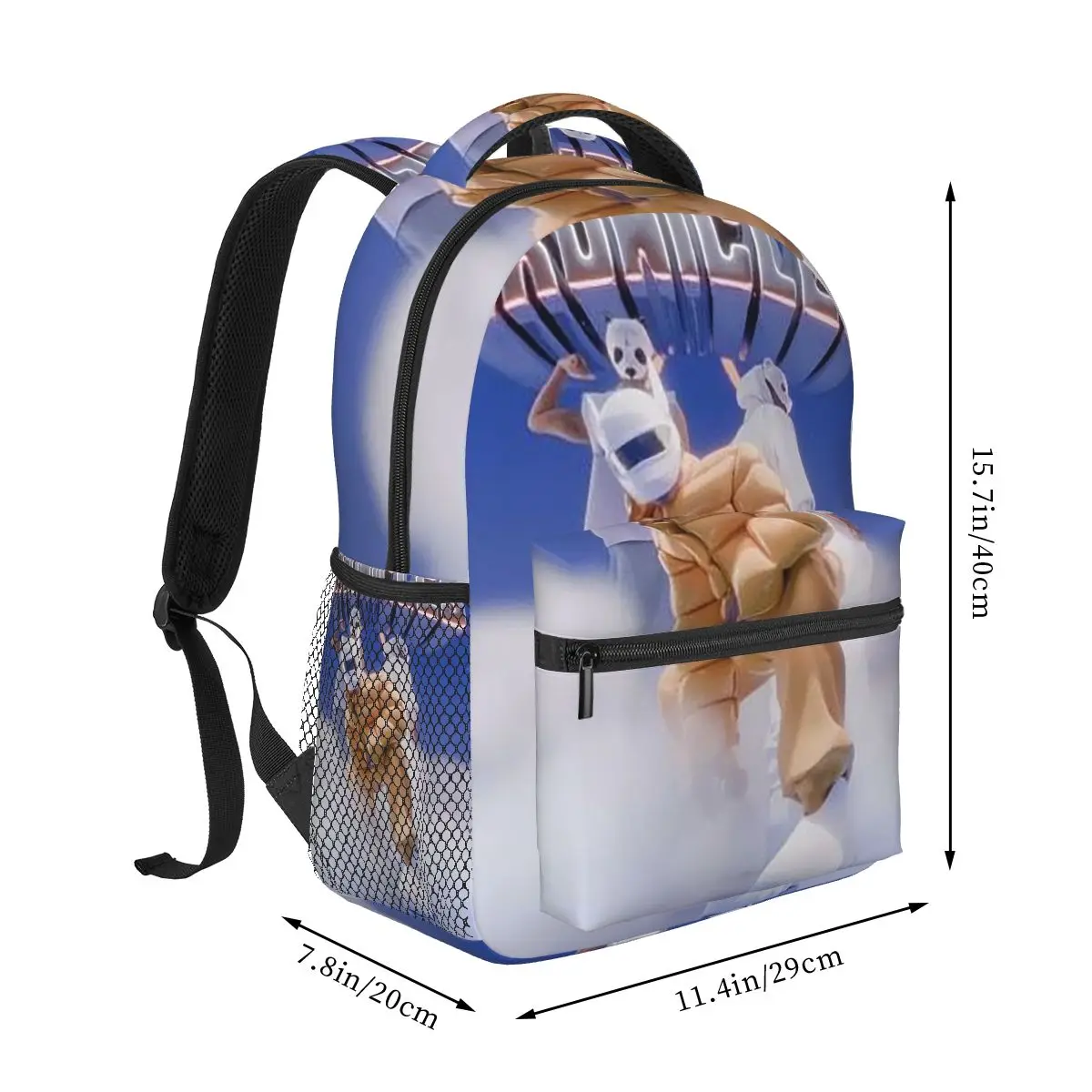 Rapper Cro Graphic Student Backpack School Bag Hiking Travel Daypack for Men Women Fashion Bookbag Shoulder Bags