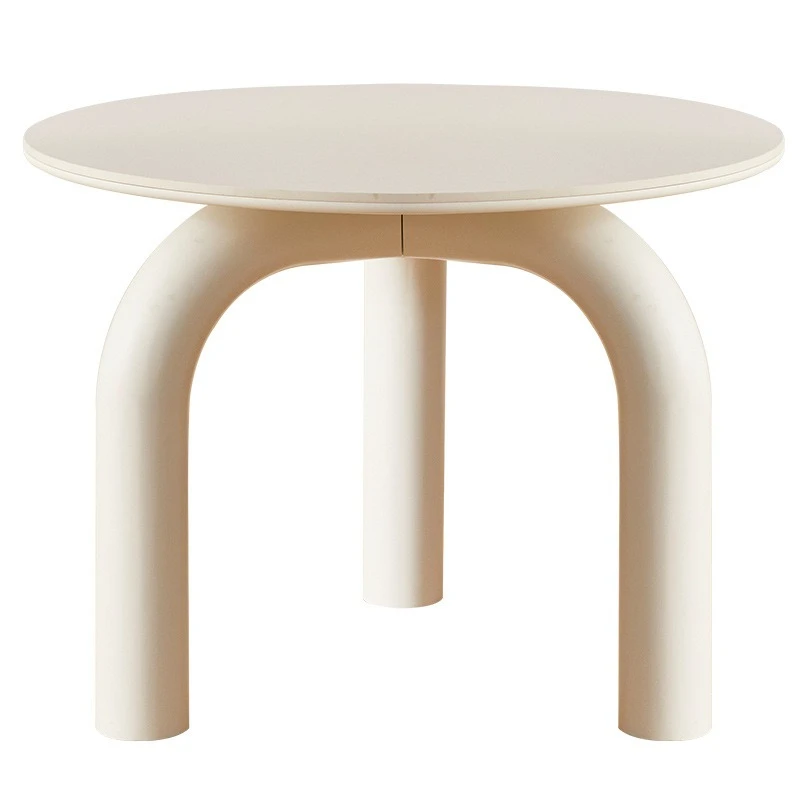 Mobili Tavolo da pranzo in ardesia Piccola unità per uso domestico Crema francese Vento rotondo