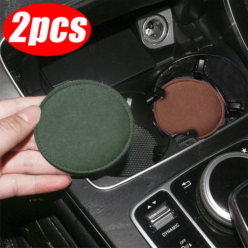 Turned Fur Car Coaster Door Slot Mat Cars Interior Decoration Supplies Universal Water Cup Car with Protection Mat Sticker