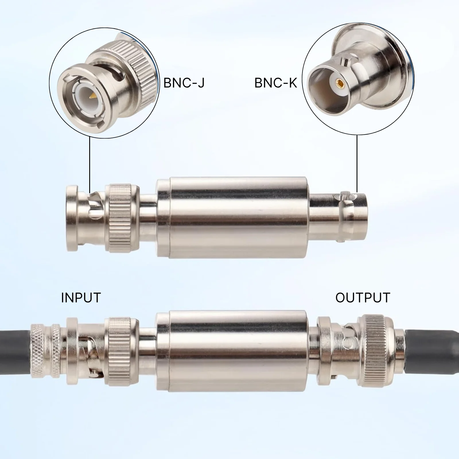 2W BNC-JK Male to Female Q9 RF Fixed Attenuator 50 Ohm for Ham Radio DC-3GHz/4GHz with Attenuation Options 1dB to 40dB