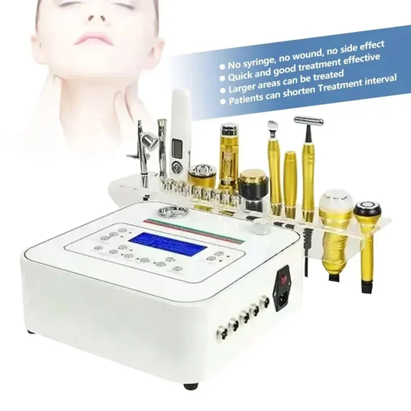 Portable 11 in 1 Professional Microdermabrasion Peeling Dead Skin Facial Cleansing Whitening Rejuvenation Machine