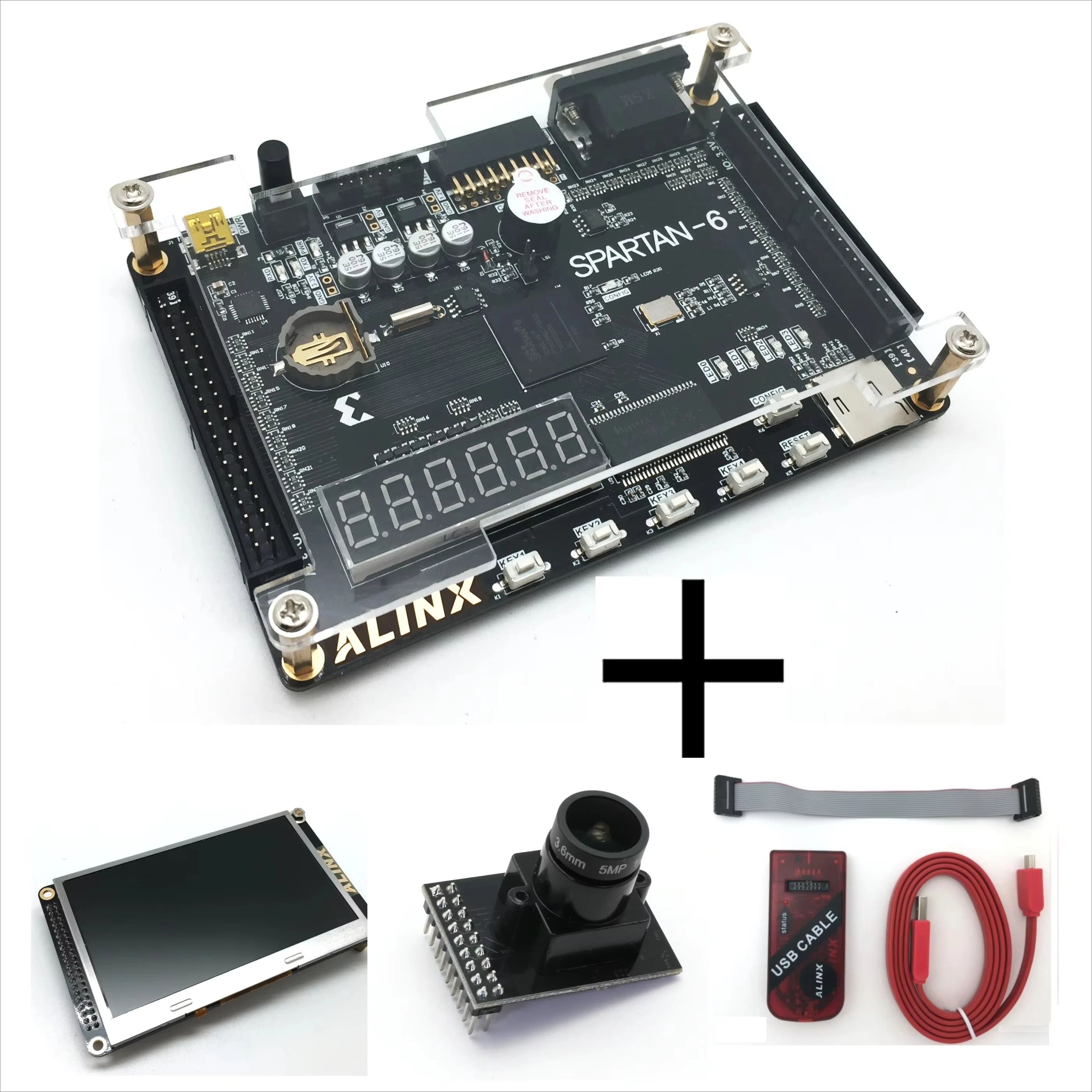 ZYNQ XC7Z010 7000 7010 FPGA Development Board ARM 4Gbit DDR3 ALINX Brand (Board +Program Downloader+ /7 inch LCD )