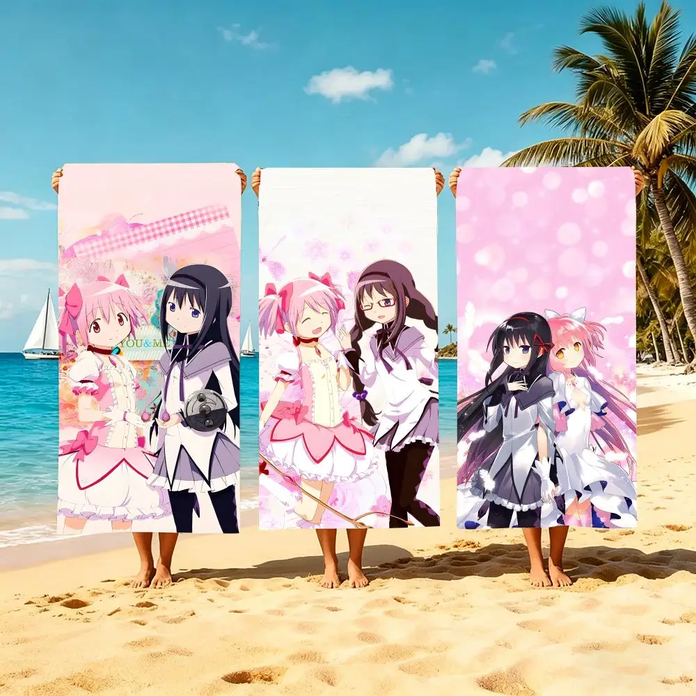 Towel Microfiber beach towel, quick-dry, sand-free, ultra-fine fiber, super soft. P-Puella Magi Madoka MagicaS