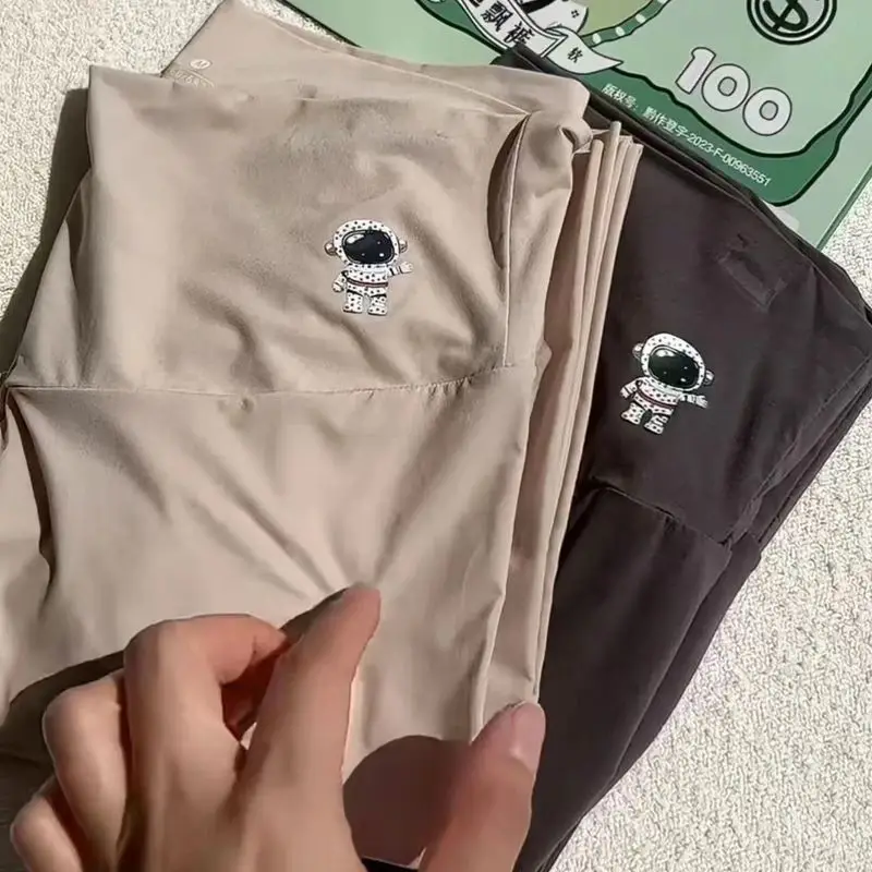 

Ультратонкие брюки с высокой талией для фитнеса, облегающие, с защитой от солнца и комаров, с эффектом ледяного охлаждения, летние, 9/10 длины