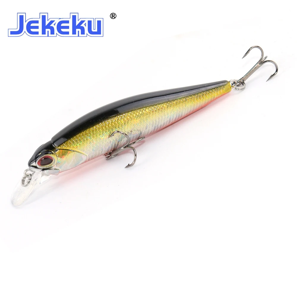 JEKEKU NEW 1pc 75mm 8.5g Hard Minnow Bait with 2 Hooks Wobbler Minnow Artificial Fishing Lure Hot Model Professional Minnow