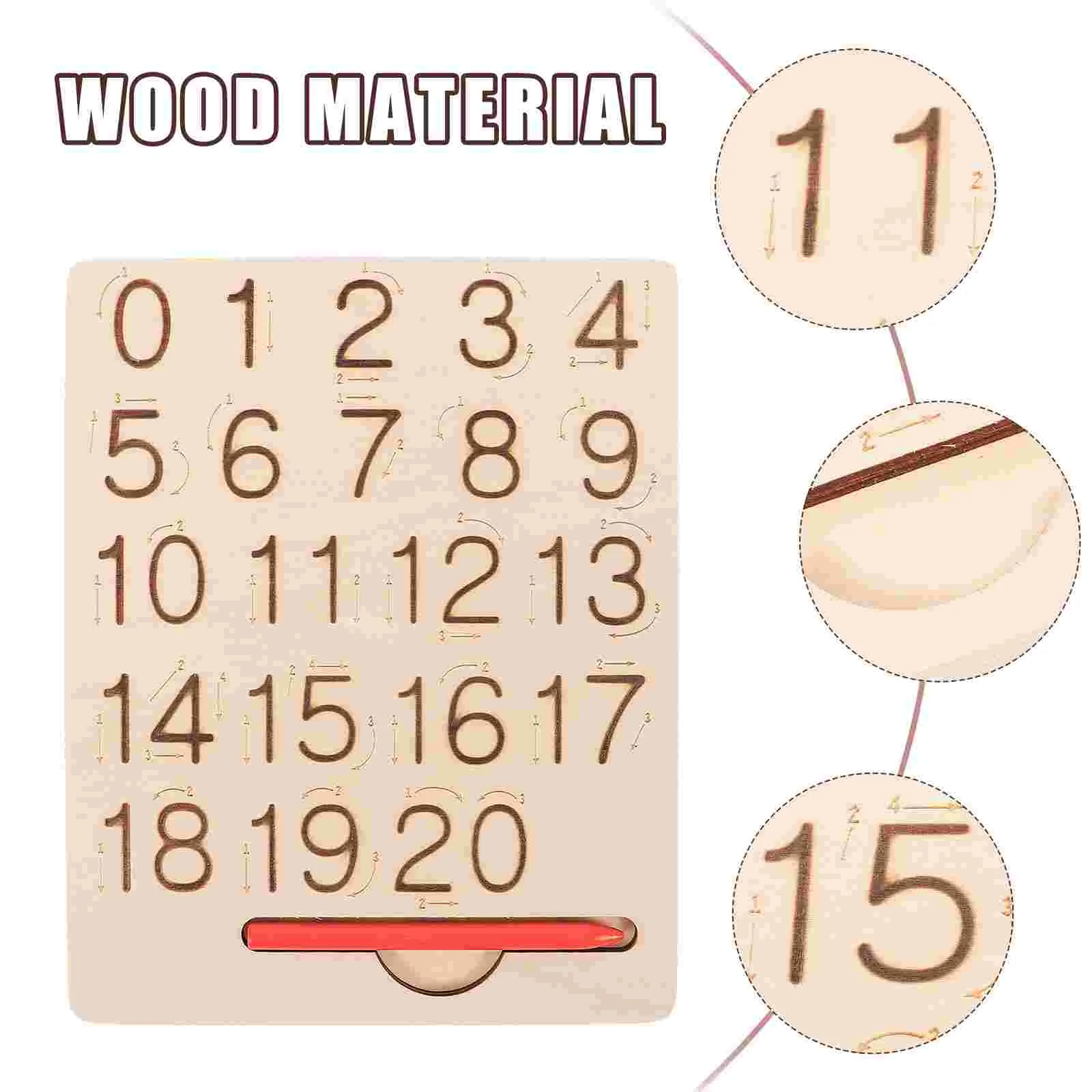 1 Juego de tablero de rastreo, tablero de práctica, herramienta de rastreo de madera para niños, tablero de alfabeto de madera, tablero de rastreo de letras de madera