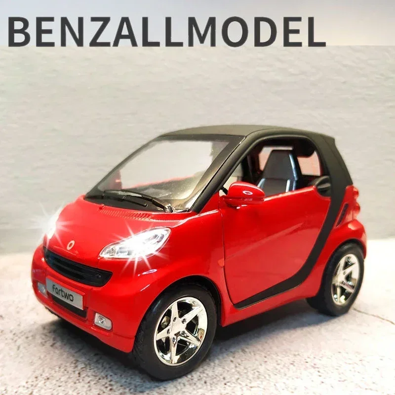 Smart Fortwo Toy Veículos Para Crianças, Carros Modelo Diecast, Carros De Metal, Decoração De Aniversário, 1:36