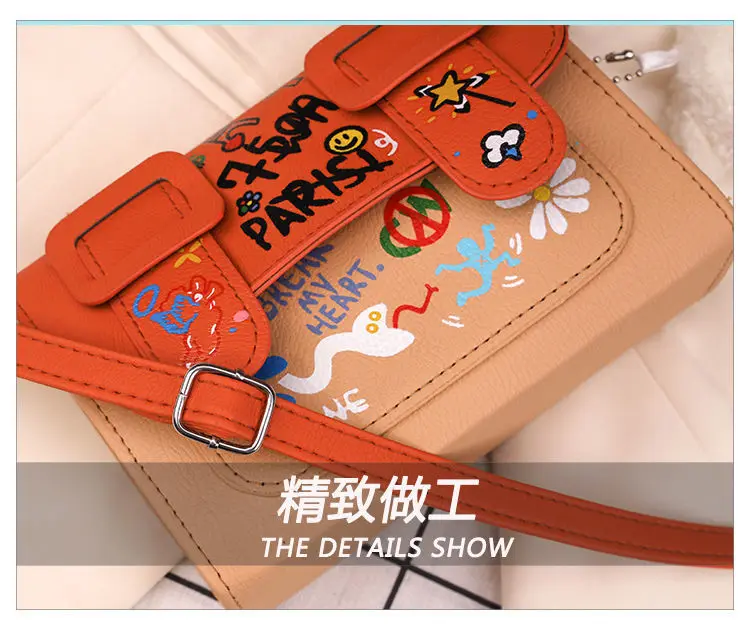 กระเป๋าสะพายสตรีแฟชั่นสีรูปแบบกระเป๋า PU กระเป๋าสตางค์แบบพกพา Tote กระเป๋าถือสําหรับ Casual Dressing Up