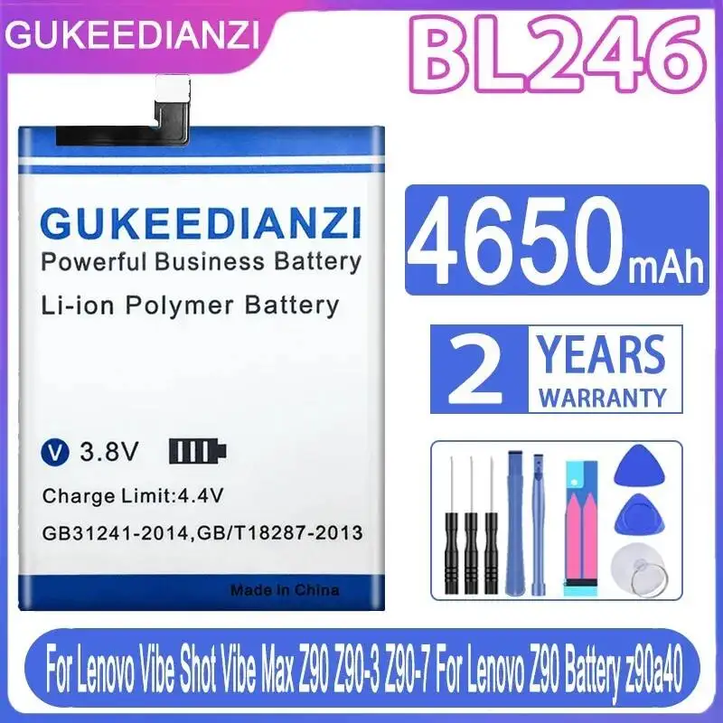 

Premium Replacement Mobile Phone Battery 4650mAh BL246 For Lenovo Vibe Shot Max Z90 Z90-3 Z90-7 Z90 z90a40