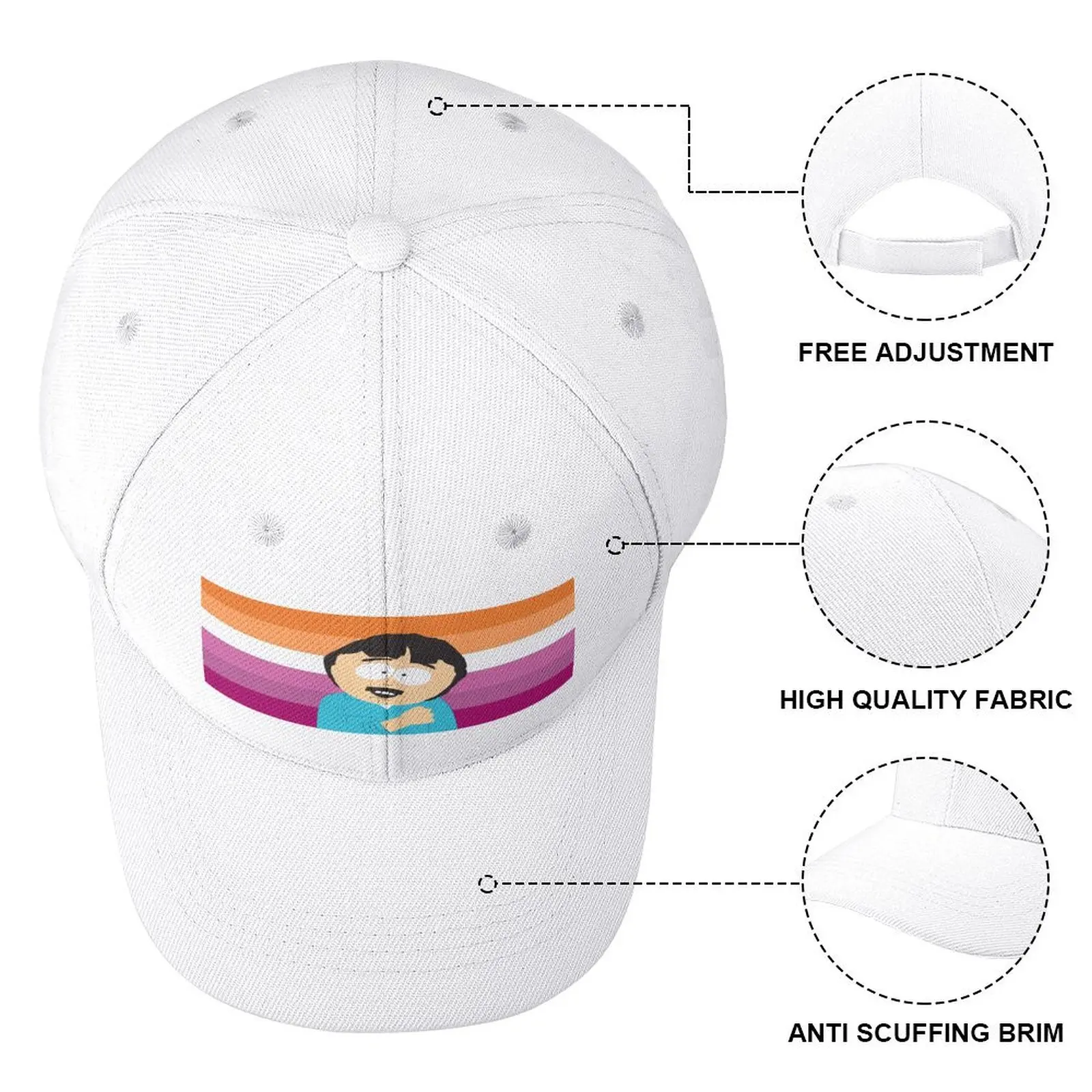 Saphic Randy Marsh topi bisbol topi Golf pria wanita