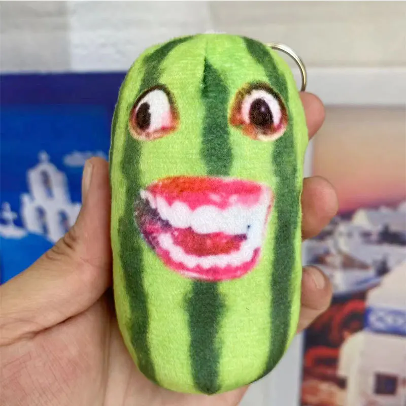 New  Funny Watermelon Doll Face Keychain Naughty Spoof Doll Backpack Hanger Wholesale Gifts for children