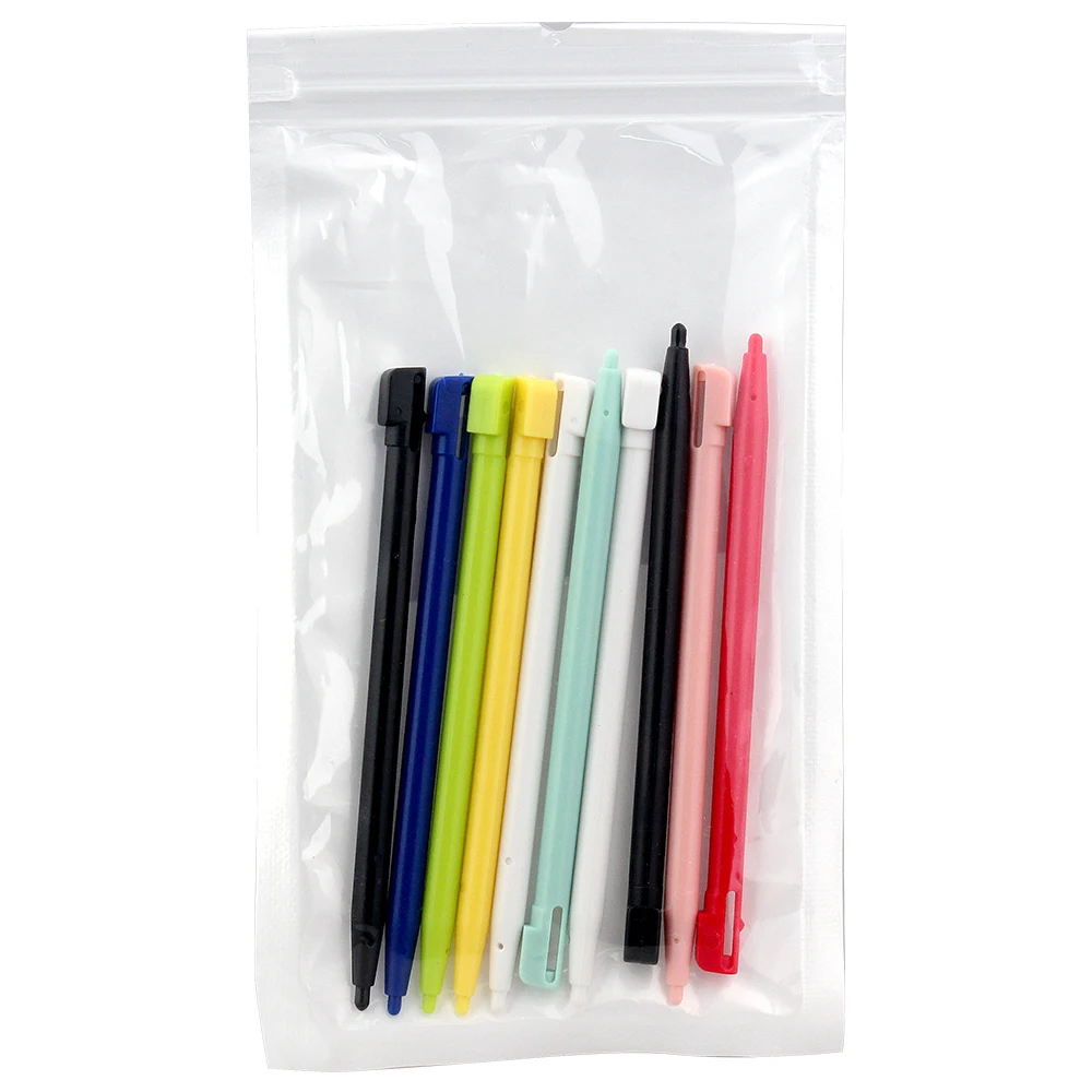 OSTENT 10 Pieces Plastic Touch Screen Stylus Pen Game Console Pen for Nintendo DSi NDSi Random Color