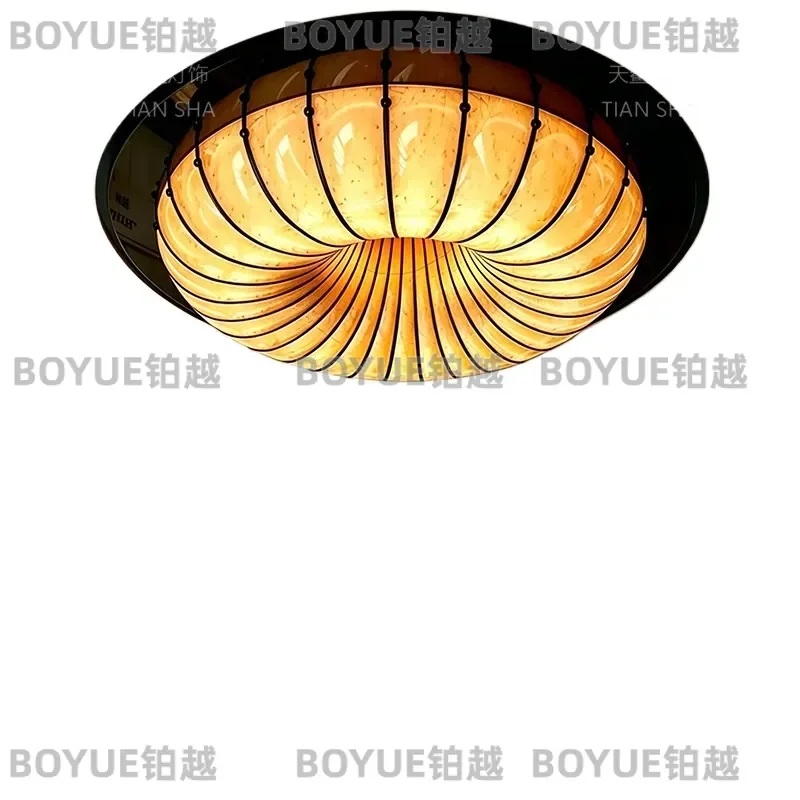 for Non-standard Custom Round Imitation Marble Ceiling Light Lobby Decoration Chandelier Hotel Lobby Custom Atmosphere Large