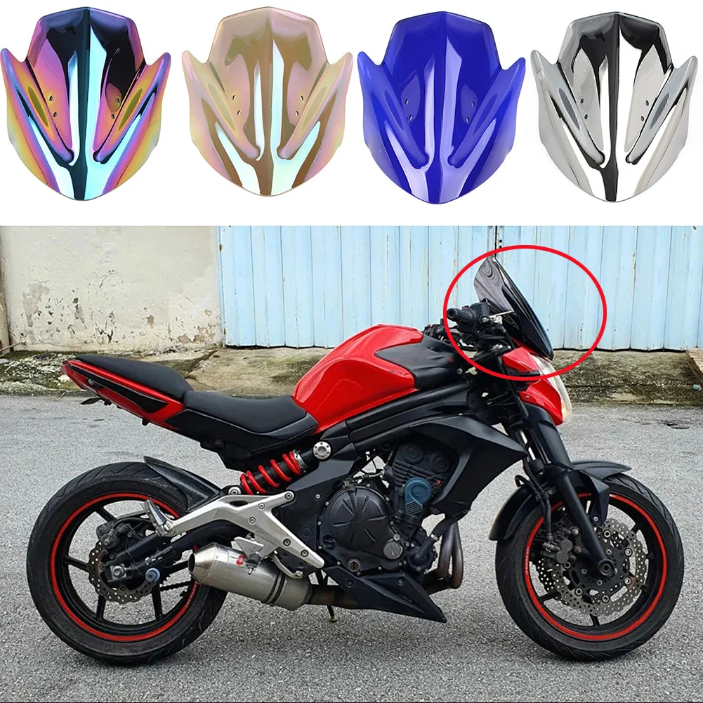 Parabrezza anteriore Parabrezza Schermo deflettore a doppia bolla per Kawasaki ER6N ER-6N 2012-2016