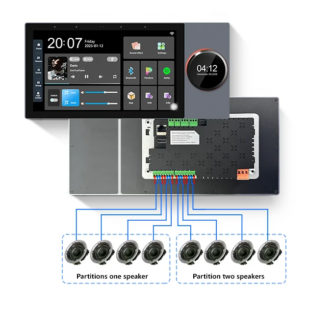 

New 2025 Product 7 Inch Zigbee Gateway Smart Home Gateway Music Background Tuya Smart Centre Control Panel